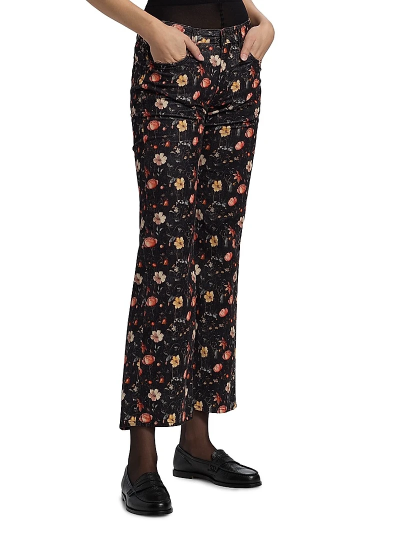 Joan Floral Kick Flare Jeans