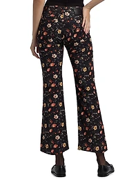 Joan Floral Kick Flare Jeans