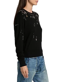 Embellished Merino Wool Sweater