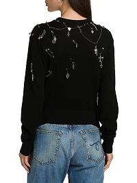 Embellished Merino Wool Sweater