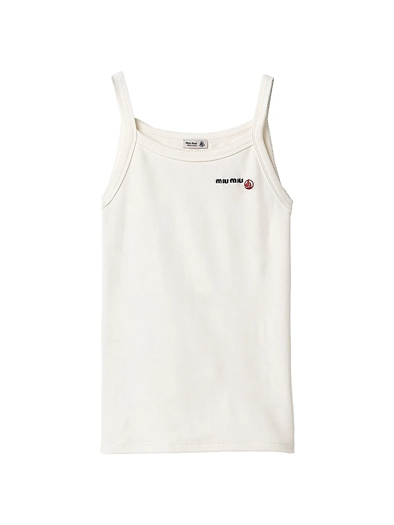 Petit Bateau x Miu Stretch Jersey Top
