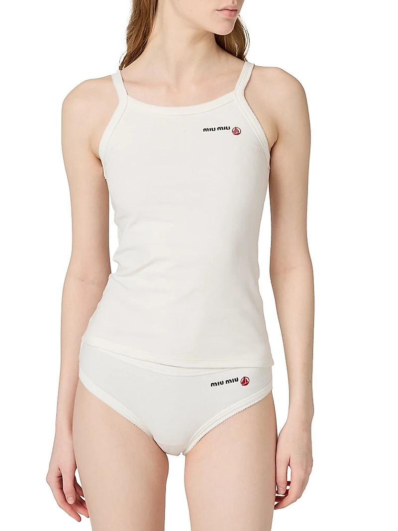 Petit Bateau x Miu Stretch Jersey Top