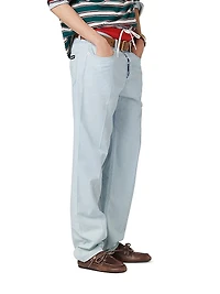 Five-Pocket Chambray Denim Jeans