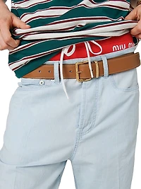 Five-Pocket Chambray Denim Jeans