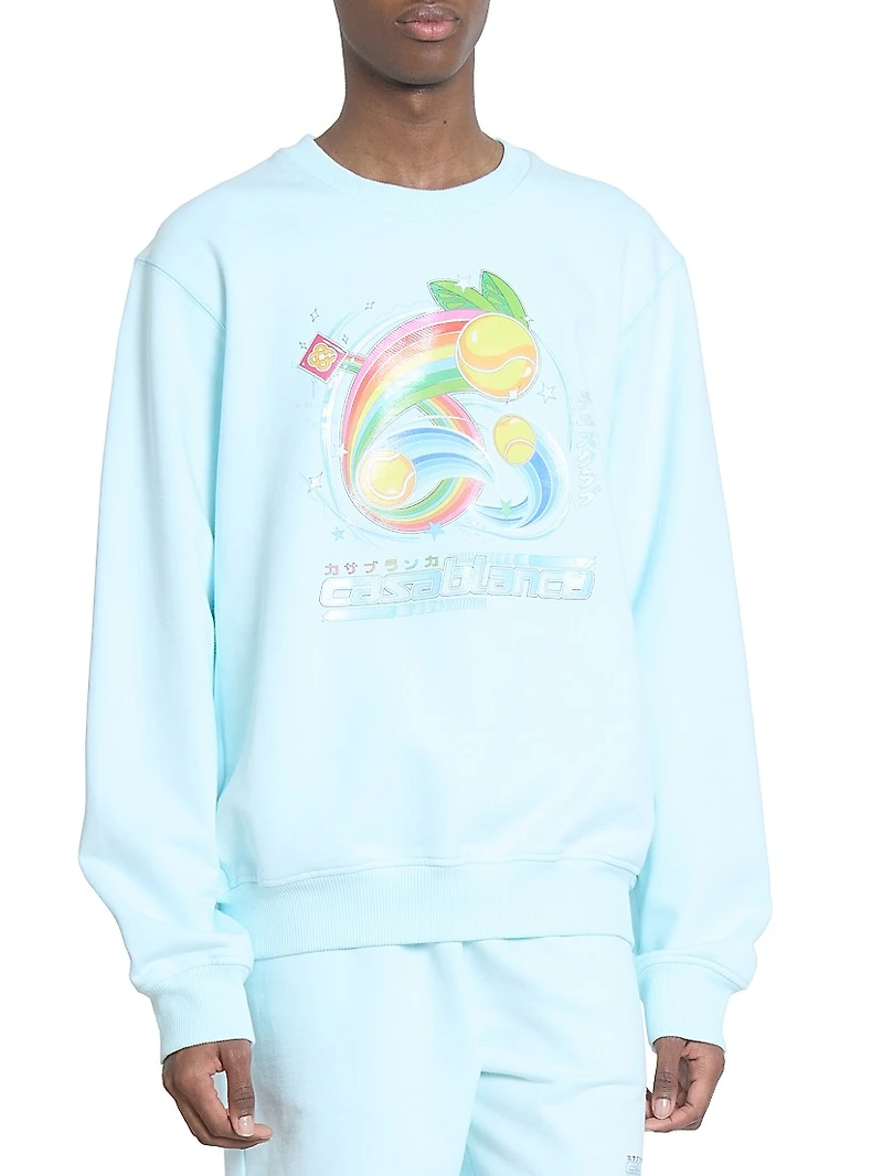 Manga Tennis Ball Printed Sweatshirt