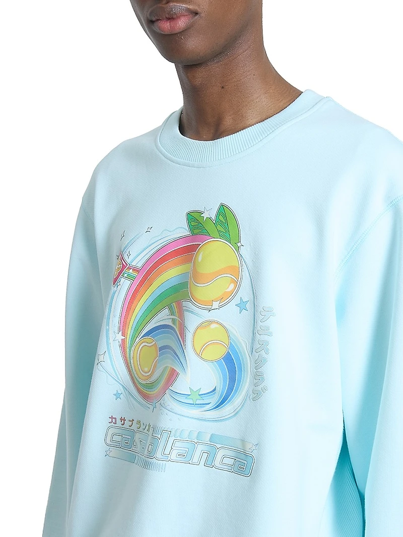 Manga Tennis Ball Printed Sweatshirt