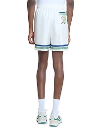 Tennis Ball Striped Silk Shorts