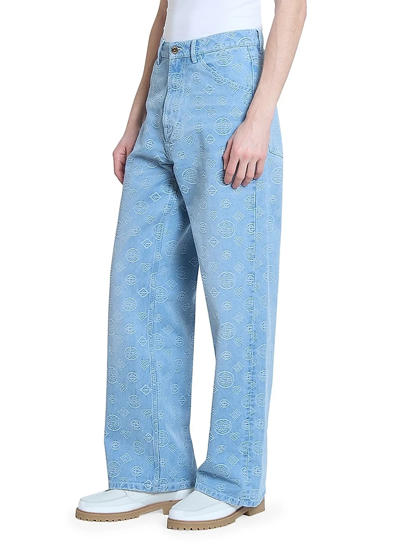 Monogram Relaxed-Fit Jeans