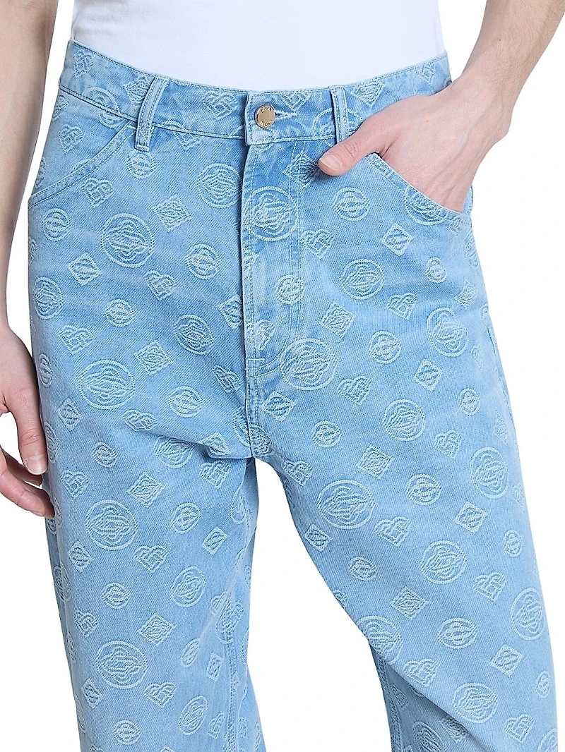 Monogram Relaxed-Fit Jeans
