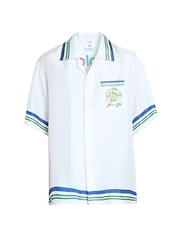 Tennis Ball Silk Short-Sleeve Shirt