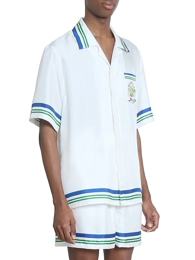 Tennis Ball Silk Short-Sleeve Shirt