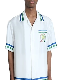 Tennis Ball Silk Short-Sleeve Shirt