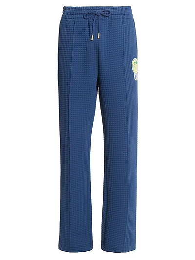Waffle-Knit Cotton Joggers