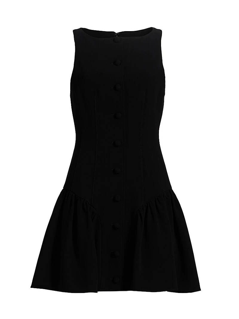 Royce Button-Detail Fit & Flare Minidress