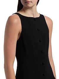 Royce Button-Detail Fit & Flare Minidress