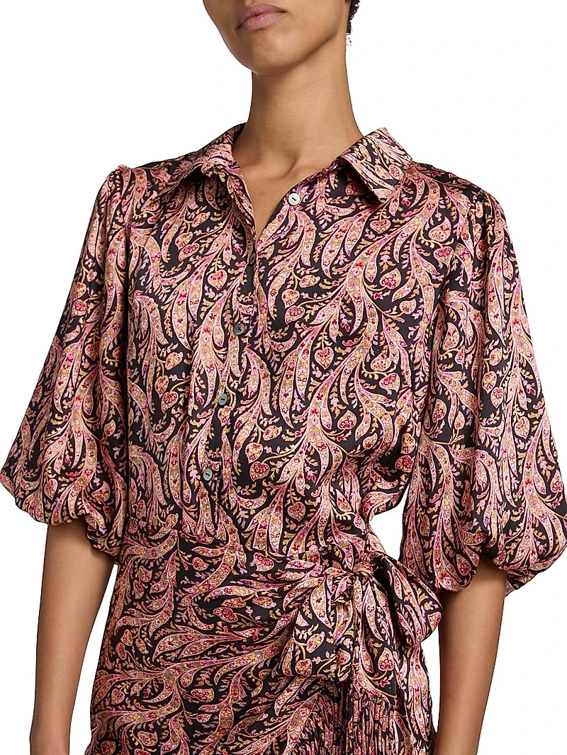 Kember Charming Paisley Knee-Length Dress