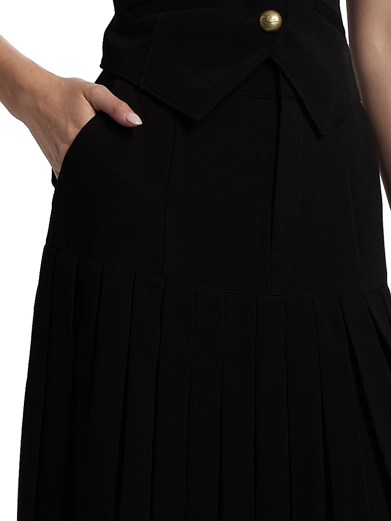 Bane Crepe Midi-Skirt