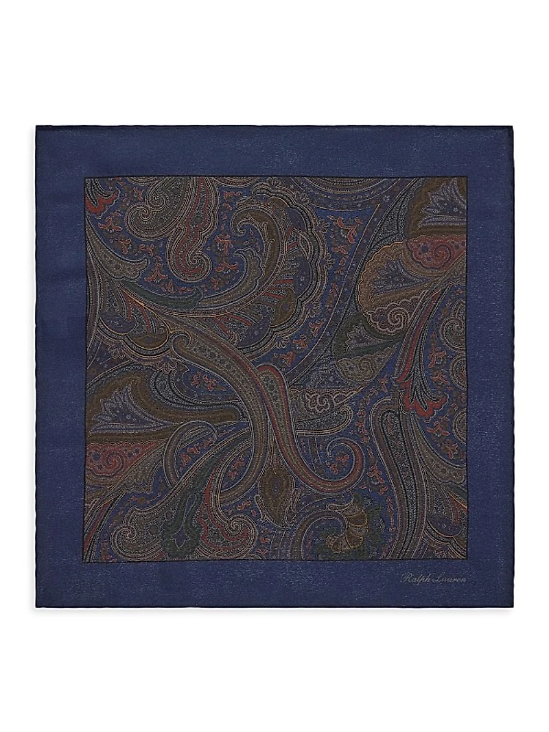 Paisley Silk Pocket Square