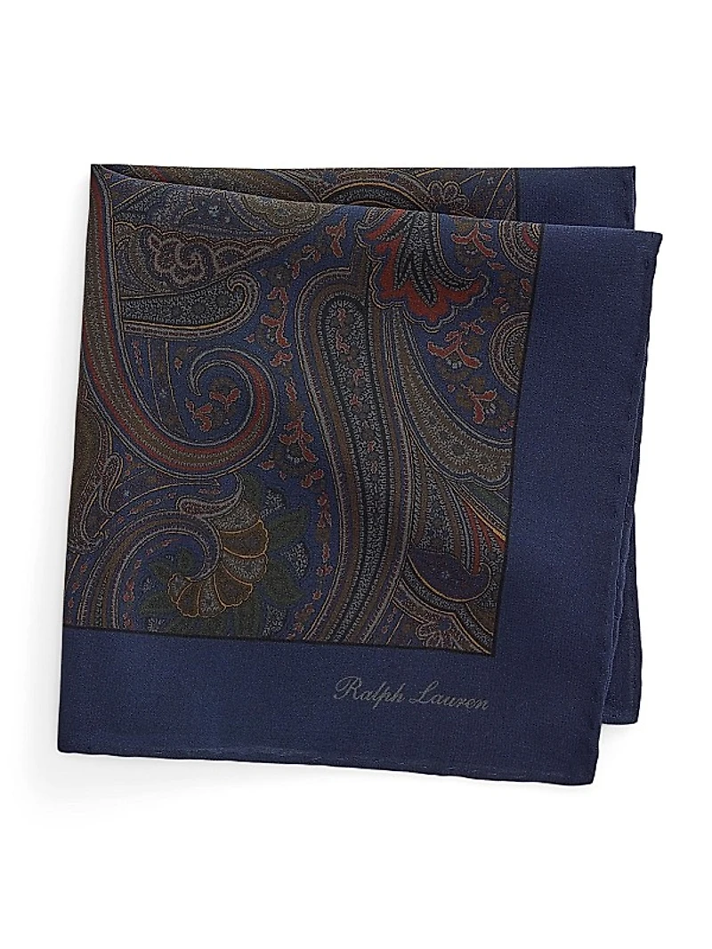 Paisley Silk Pocket Square