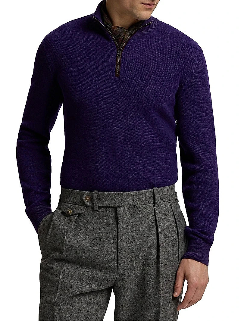 Cashmere Quarter-Zip Sweater