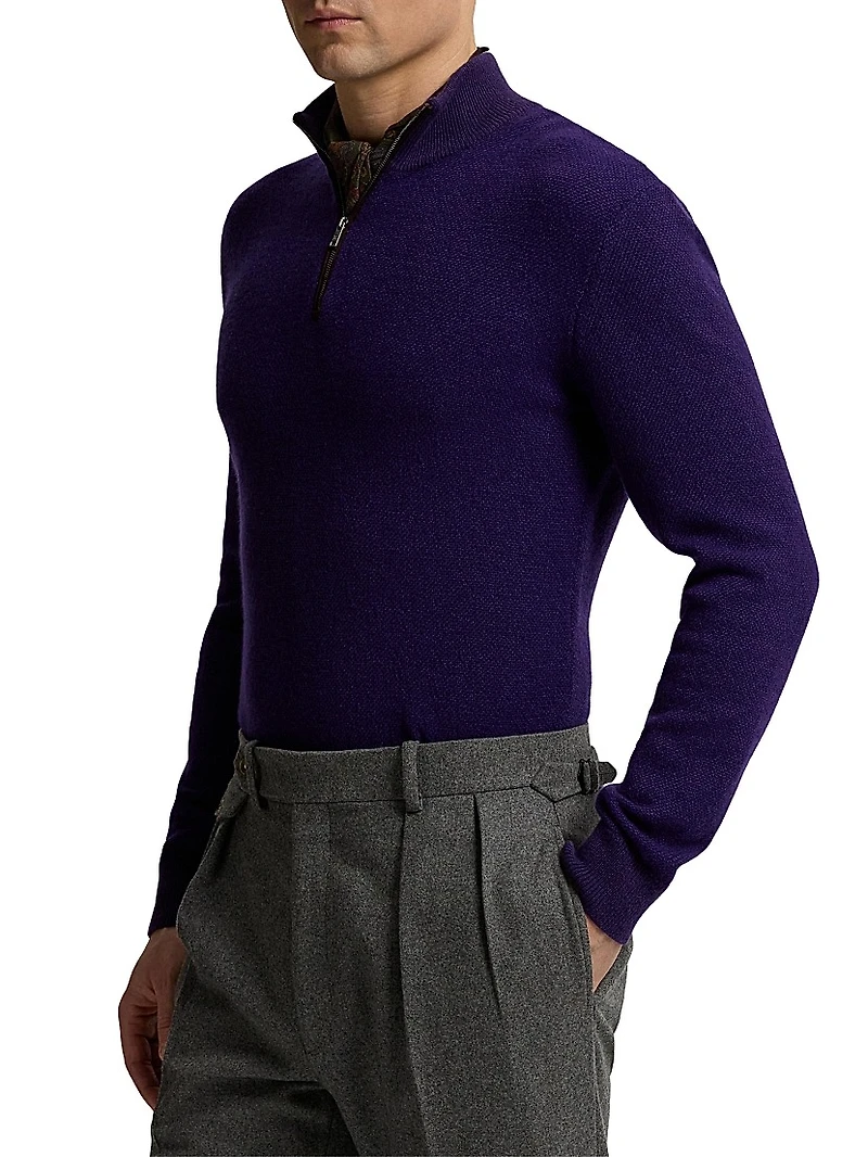 Cashmere Quarter-Zip Sweater