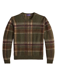 Plaid Alpaca-Blend Sweater