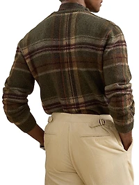 Plaid Alpaca-Blend Sweater