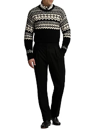 Fair Isle-Style Cashmere Crewneck Sweater