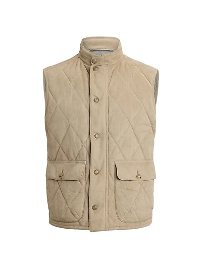 Carleton Quilted Suede Vest