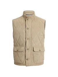 Carleton Quilted Suede Vest