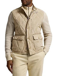 Carleton Quilted Suede Vest