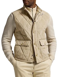 Carleton Quilted Suede Vest