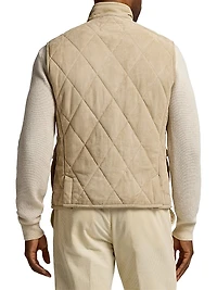 Carleton Quilted Suede Vest