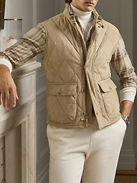Carleton Quilted Suede Vest