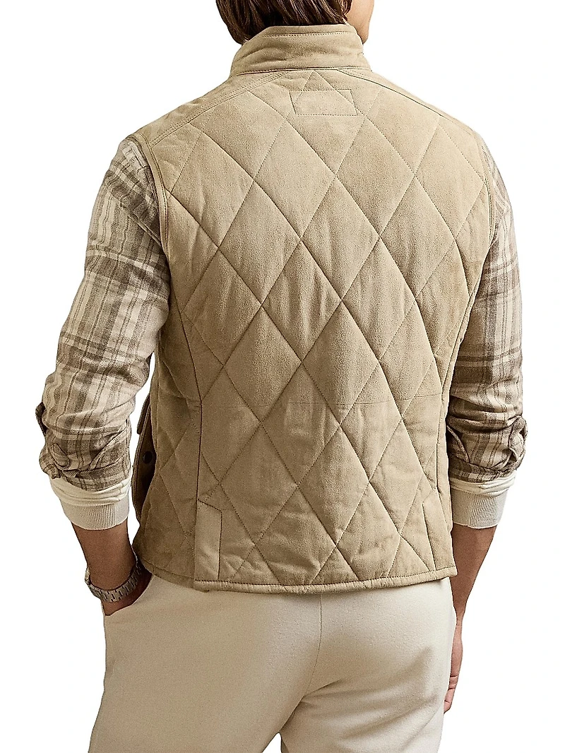 Carleton Quilted Suede Vest