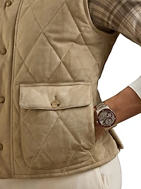 Carleton Quilted Suede Vest