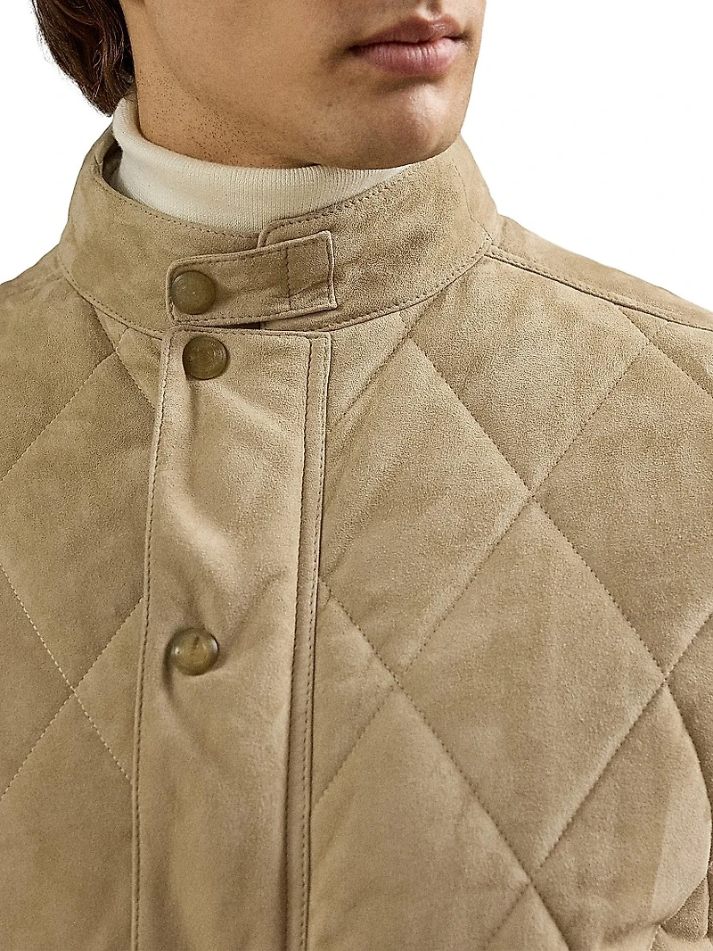 Carleton Quilted Suede Vest
