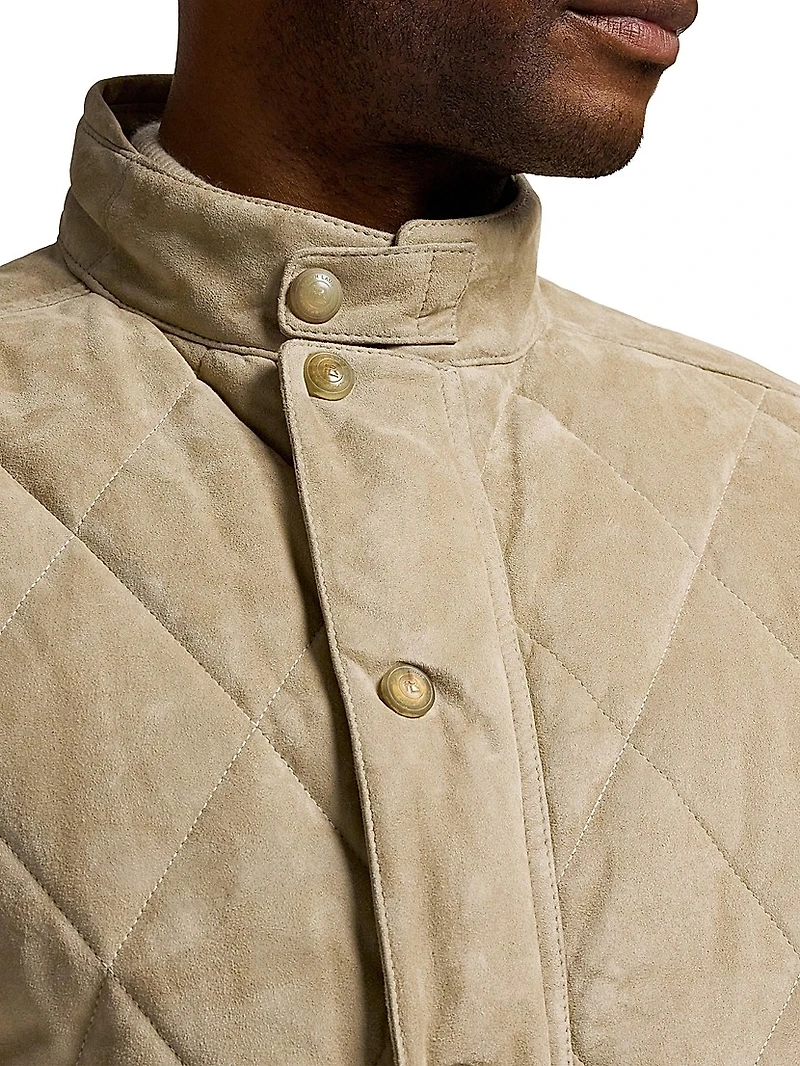 Carleton Quilted Suede Vest