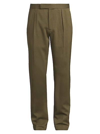 Vintage Cavalry Twill Cotton-Wool Trousers