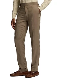 Silk-Linen Slim Trousers