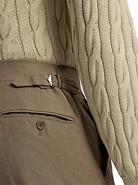 Silk-Linen Slim Trousers