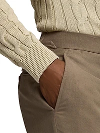 Silk-Linen Slim Trousers