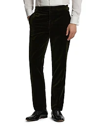 Cotton Velvet Slim-Fit Trousers