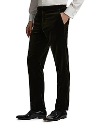 Cotton Velvet Slim-Fit Trousers
