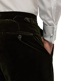 Cotton Velvet Slim-Fit Trousers