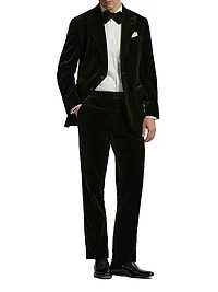 Cotton Velvet Slim-Fit Trousers