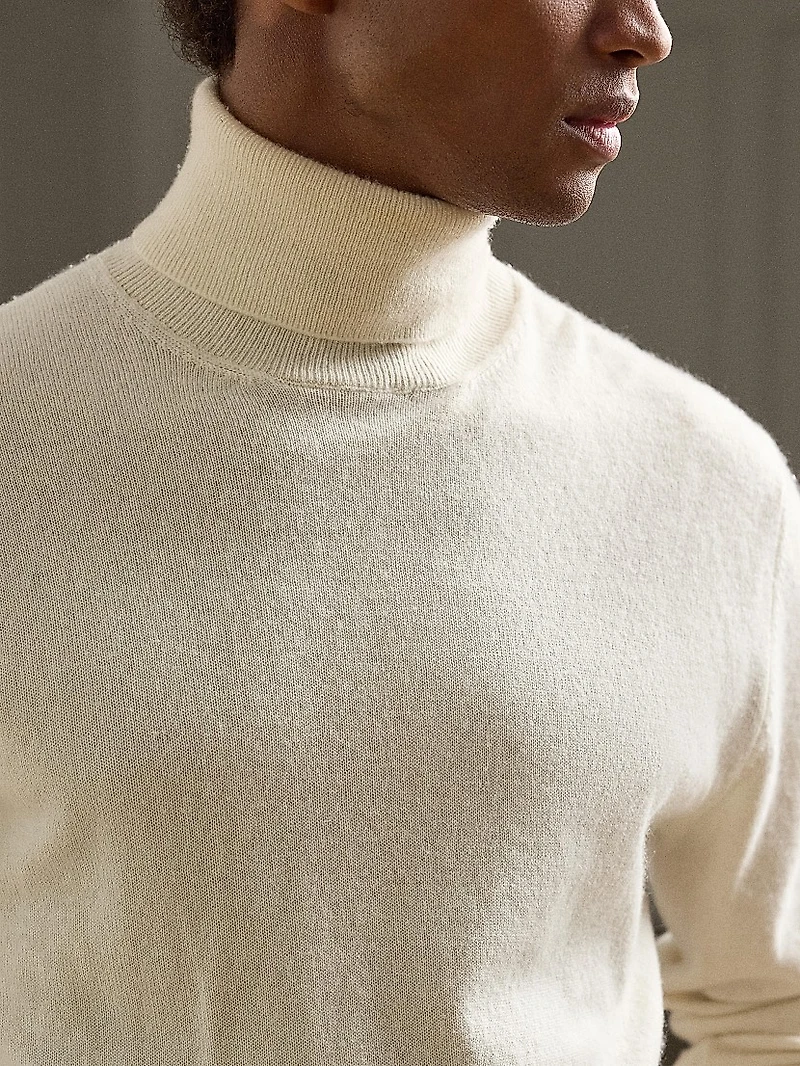 Mock Turtleneck Wool Sweater