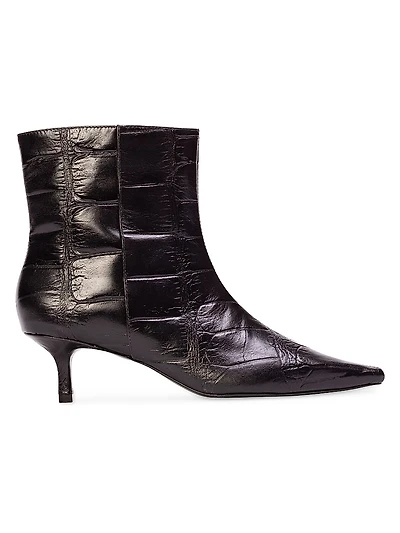 Harlow 50MM Croc Embossed Boots