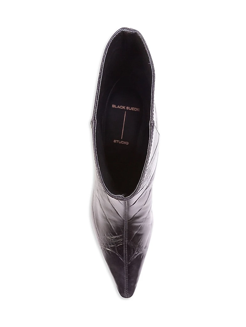 Harlow 50MM Croc Embossed Boots