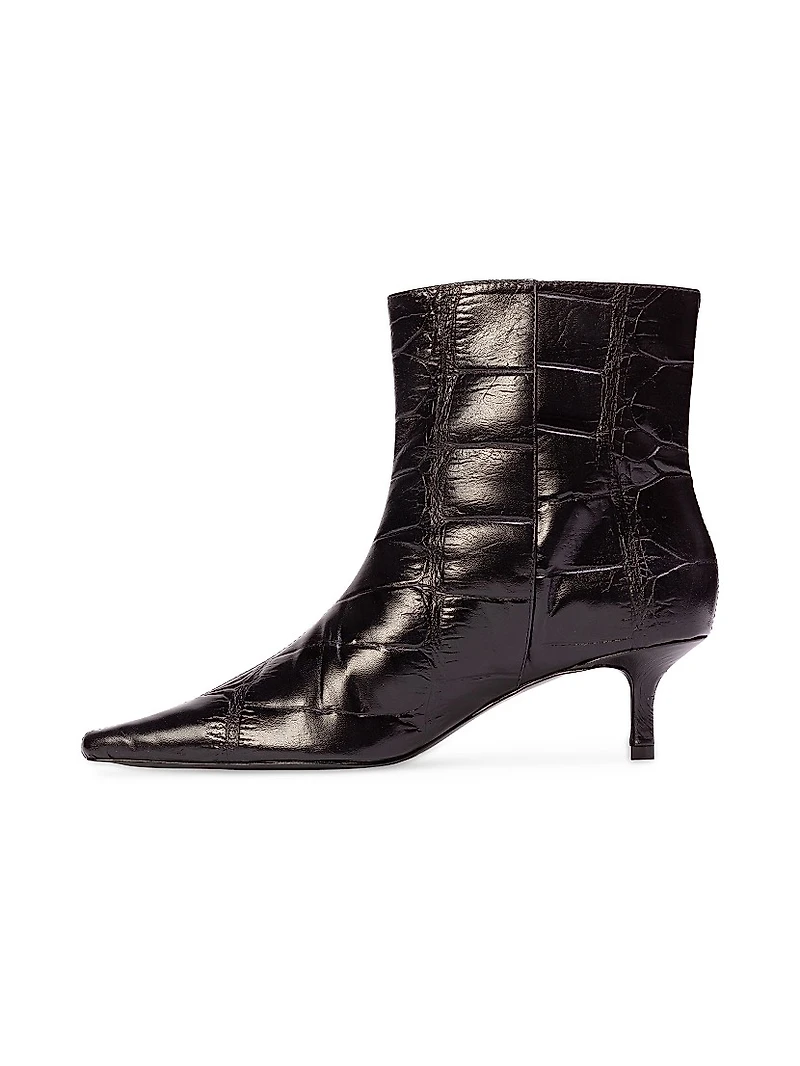 Harlow 50MM Croc Embossed Boots